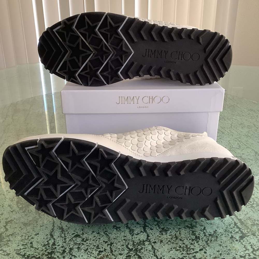 JIMMY CHOO stretch-suede slip-on Fashion sneakers of women. - Picture 11 of 13
